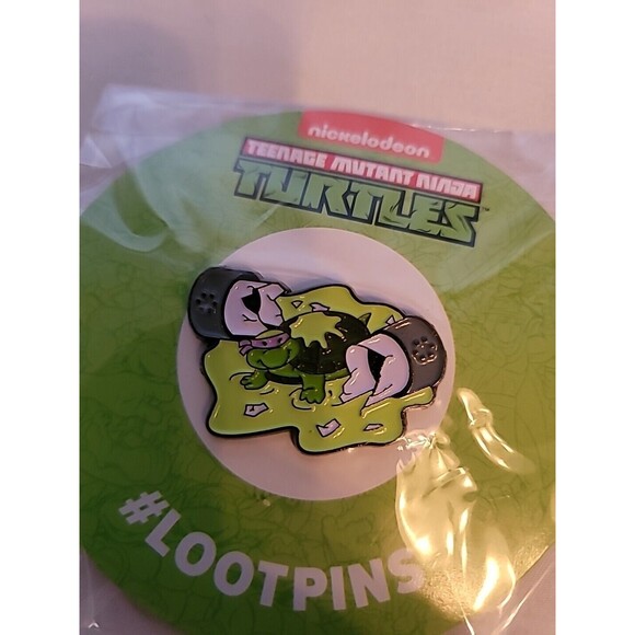 (2) Teenage Mutant Ninja Turtles Ooze Pin #Lootpins 2019 Loot Crate Nickelodeon - Picture 3 of 8